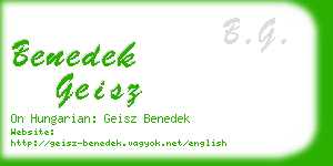 benedek geisz business card